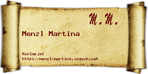 Menzl Martina névjegykártya